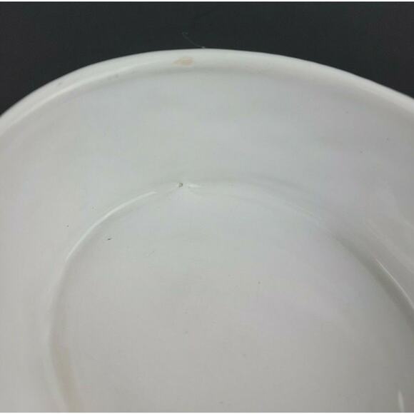 Vintage Hen Chicken Sitting on Woven White Basket Ceramic Container Portugal - Picture 8 of 12